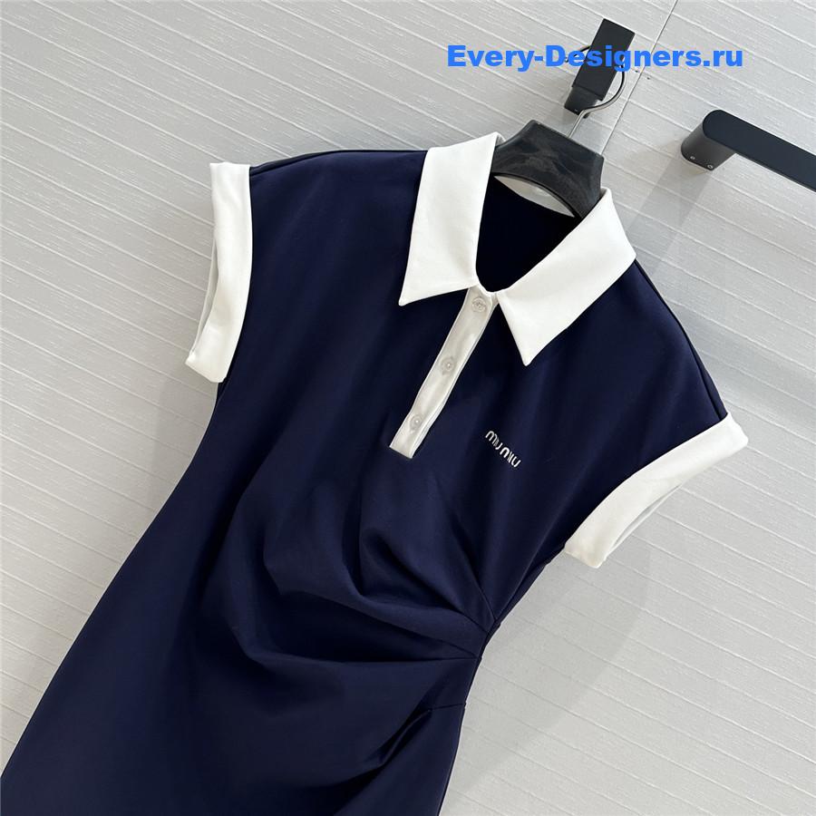 Miu Miu Dark Blue Polo Dress