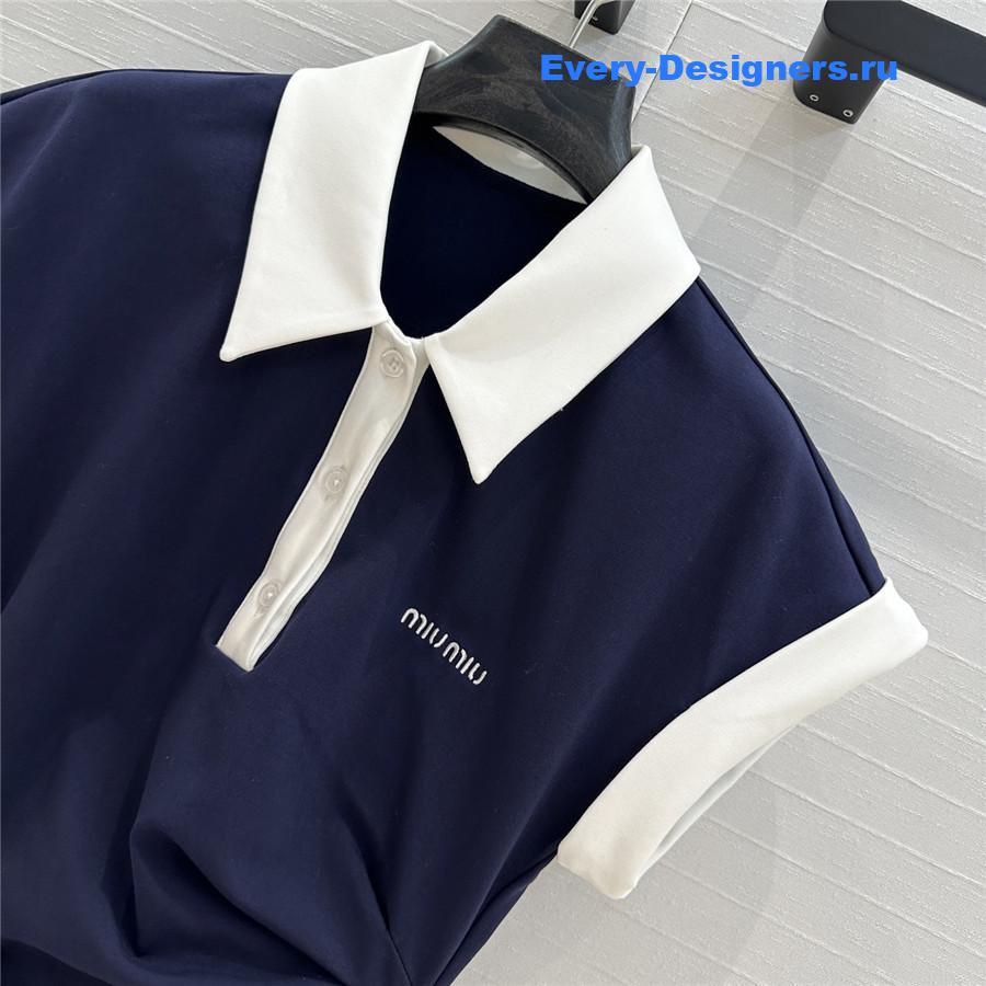 Miu Miu Dark Blue Polo Dress