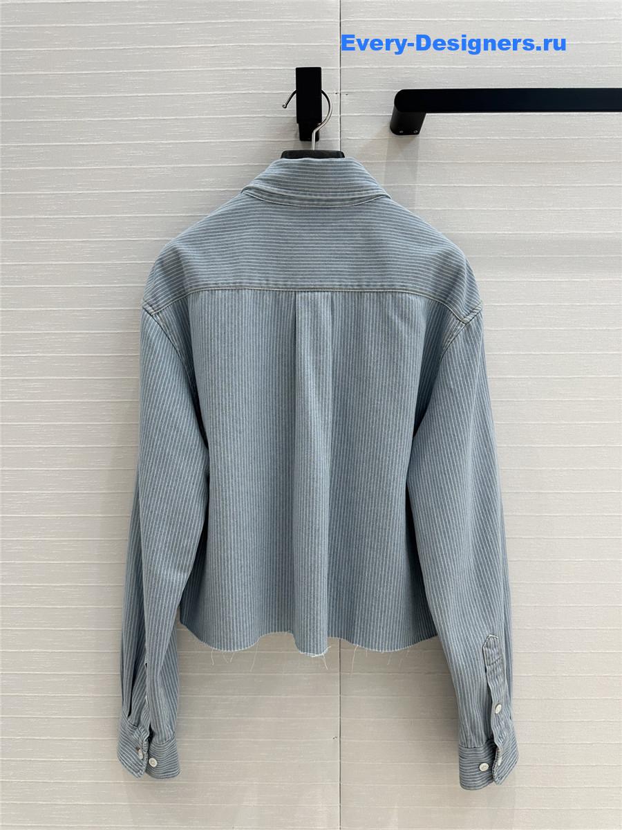 Miu Miu Striped Denim Shirt