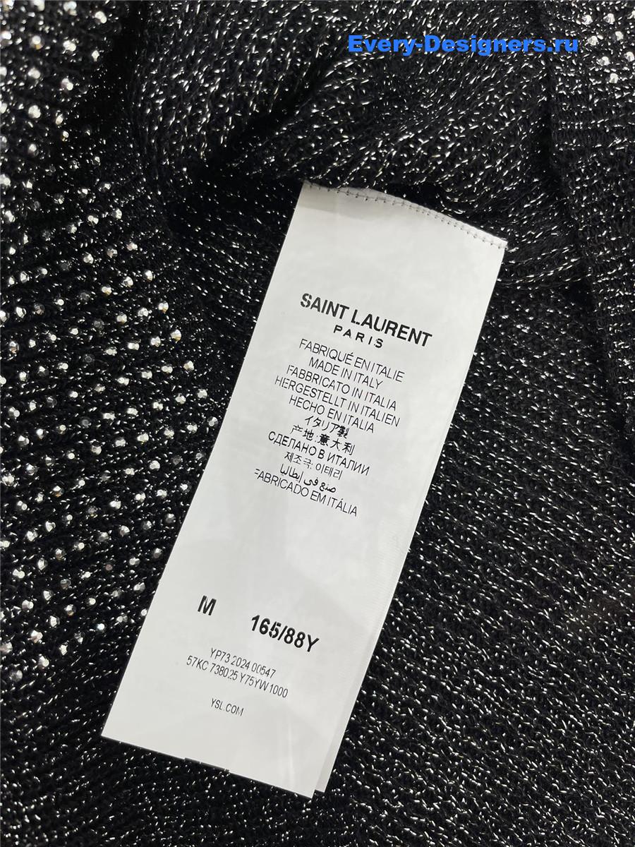 Sa1nt Lau*nt sequined silk knit vest
