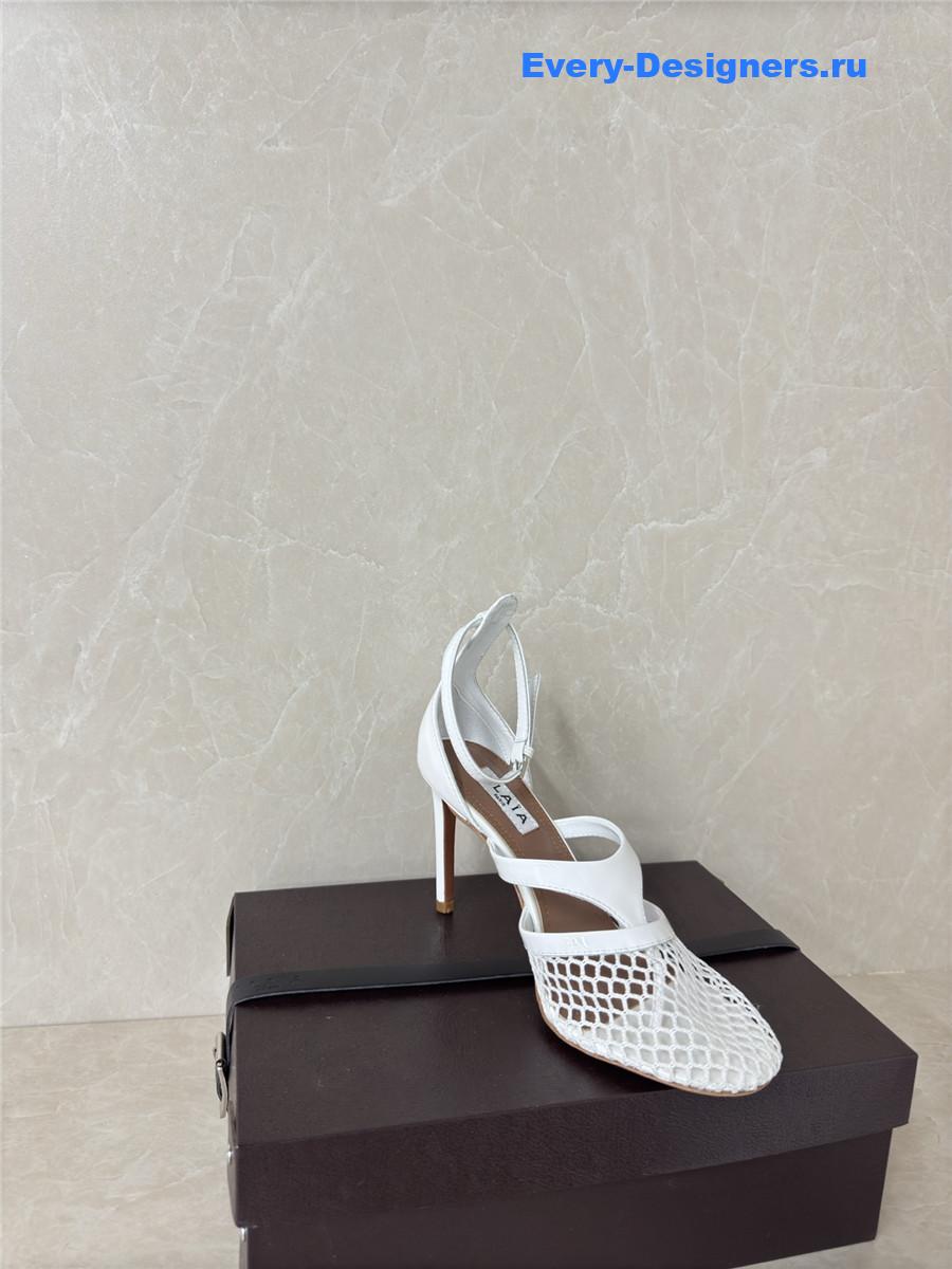Alaïa White Fishnet Pumps