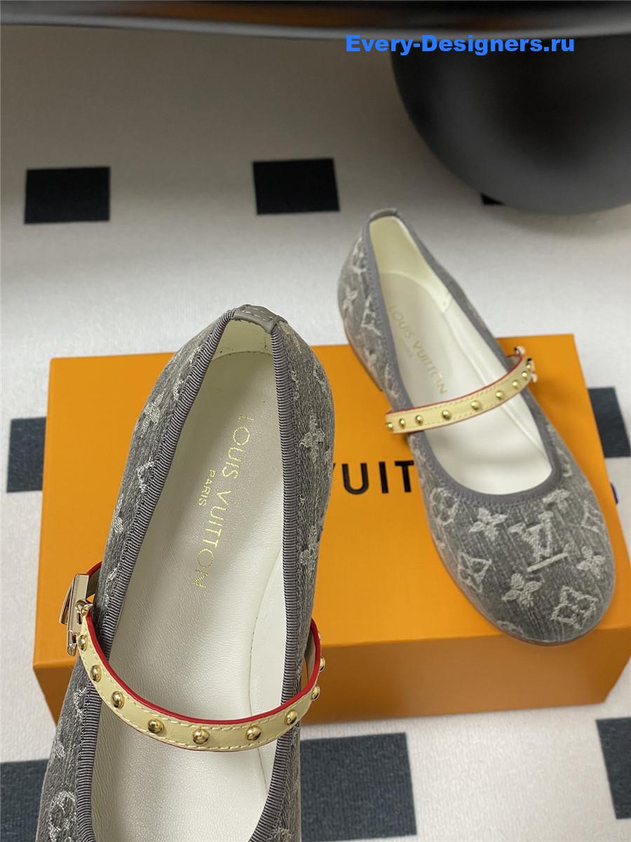 l0vis Vvtt0n grey denim romy flats