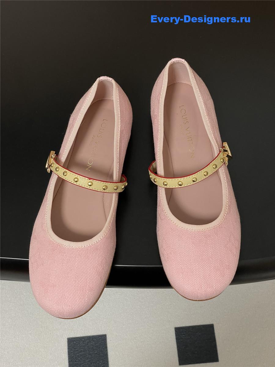 l0vis Vvtt0n pink denim romy flats