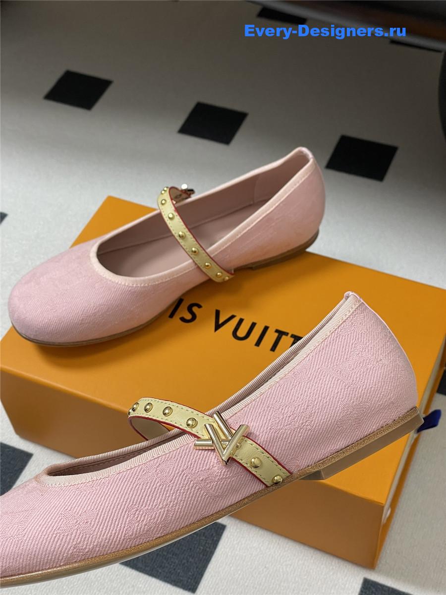 l0vis Vvtt0n pink denim romy flats