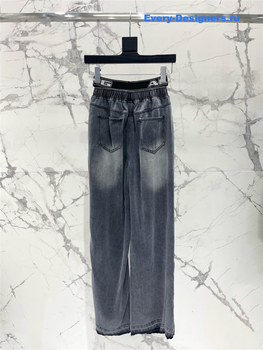 A1exa*der wang grey gradient denim pants