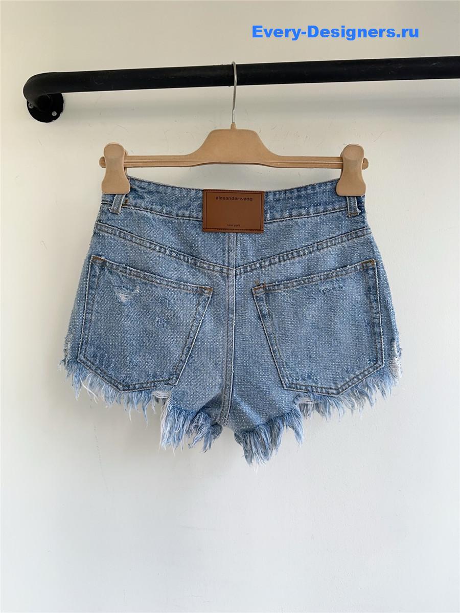 A1exa*der wang sequin denim shorts