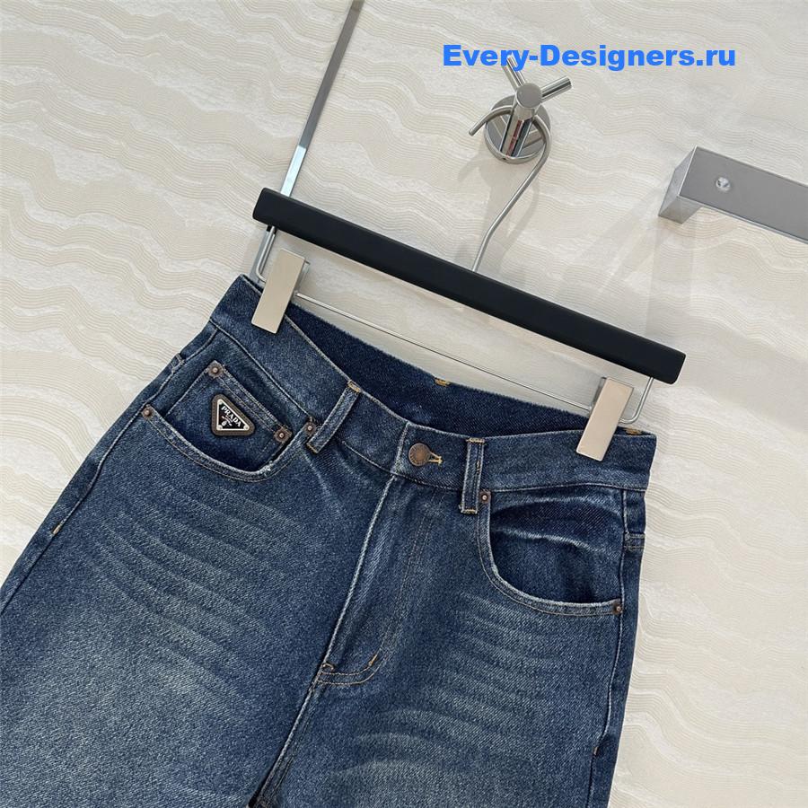 Pra*a blue denim shorts