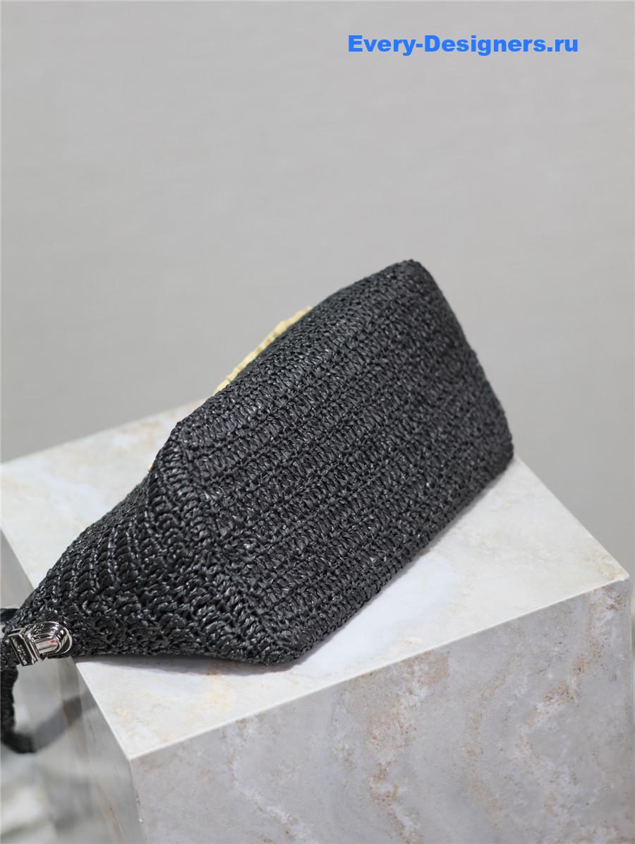 Sa1nt Lau*nt le rafia crossbody bag in black