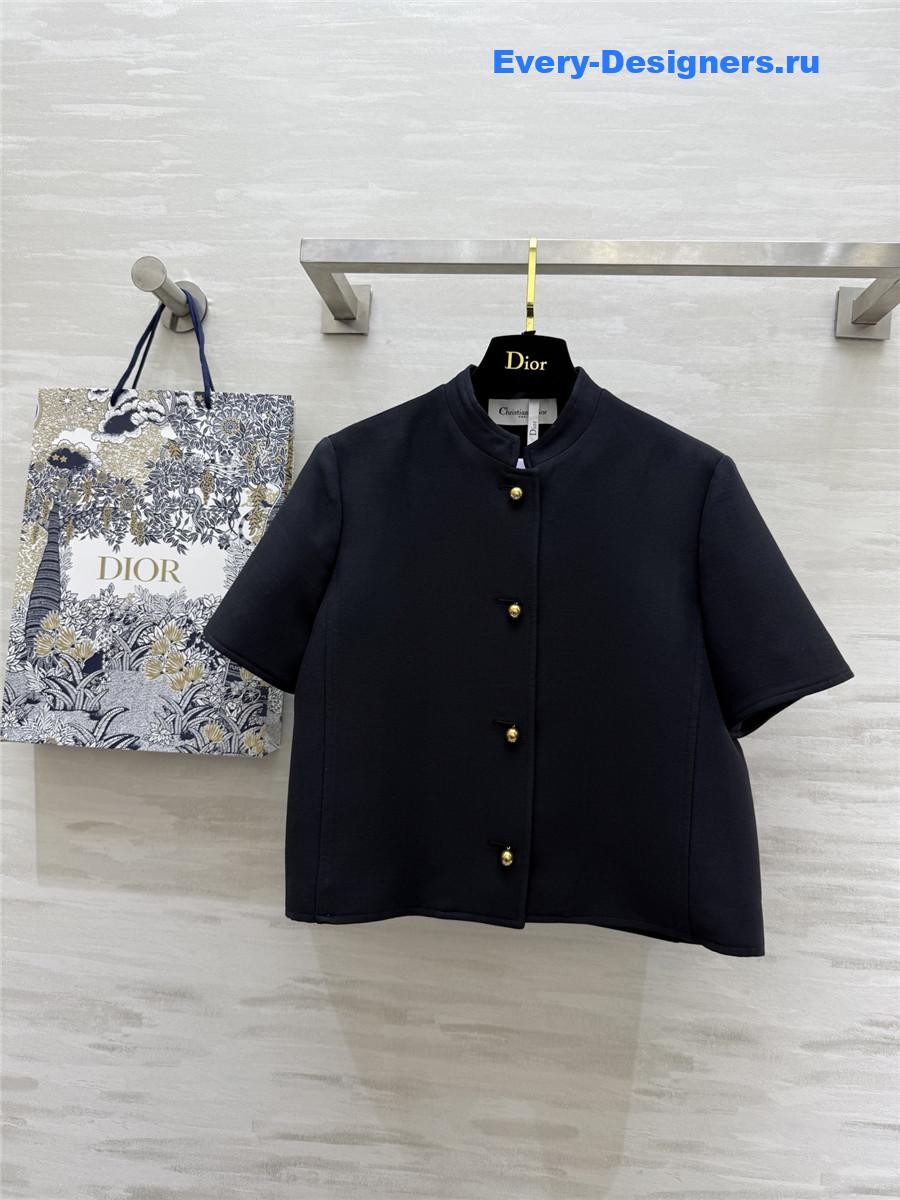 D10r black technical knit cropped jacket