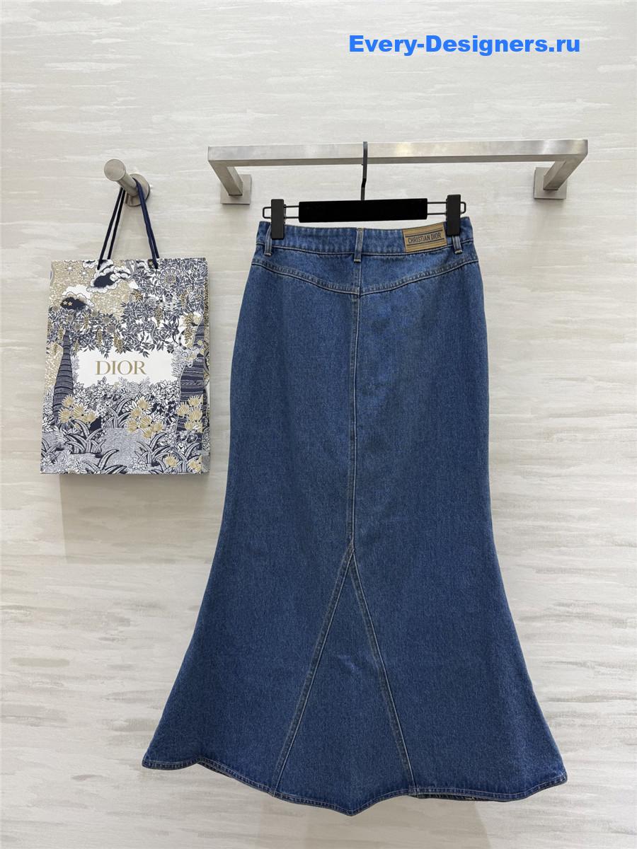 D10r fishtail denim skirt