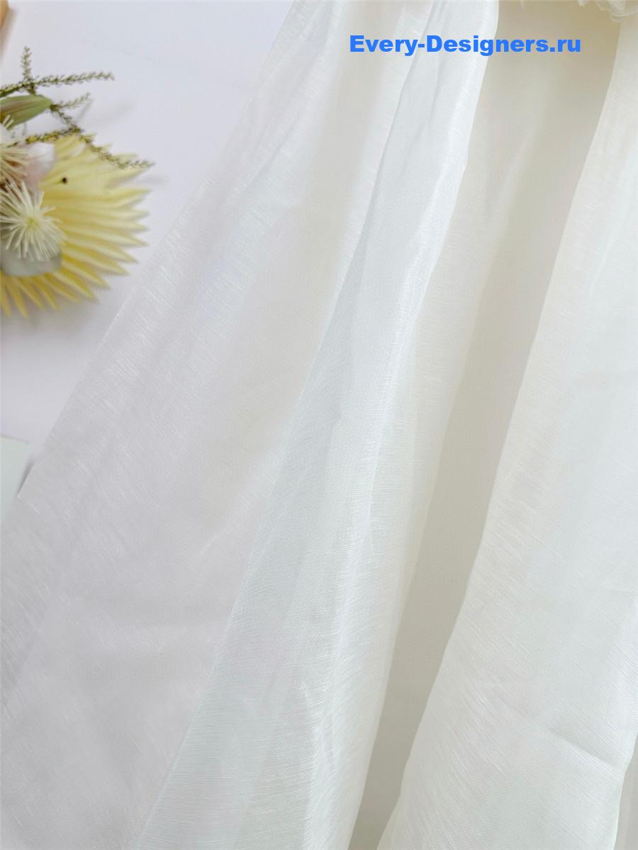 Zimmer White Tiered Lace Maxi Dress