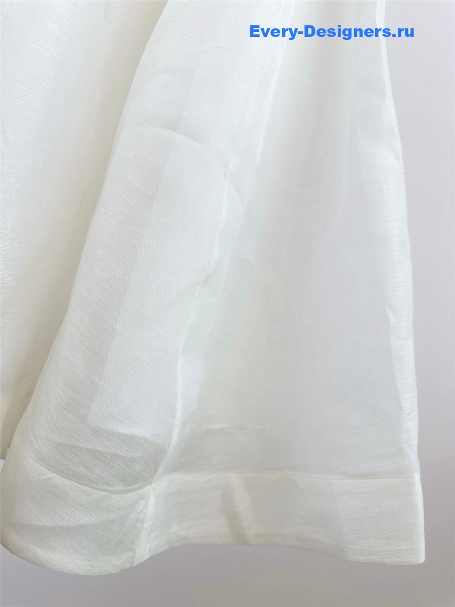 Zimmer White Tiered Lace Maxi Dress