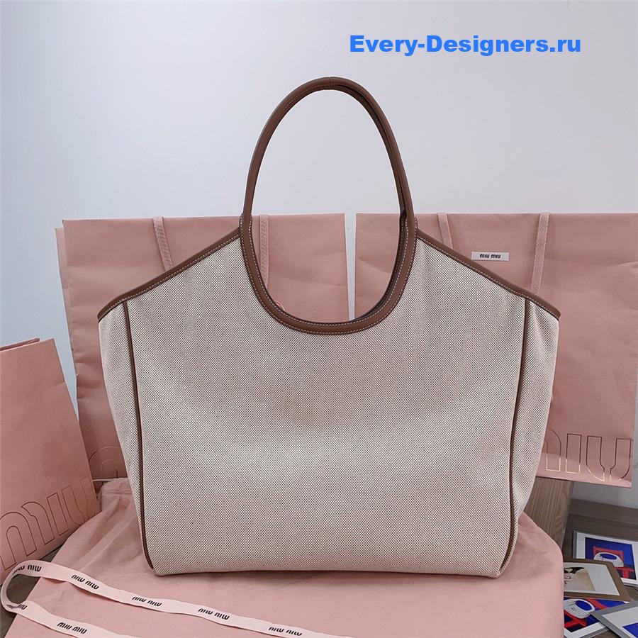Miu Miu Ivy Large Canvas Tote