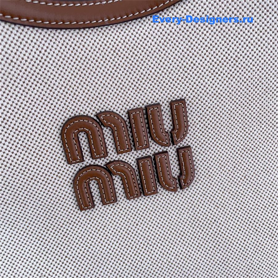 Miu Miu Ivy Large Canvas Tote