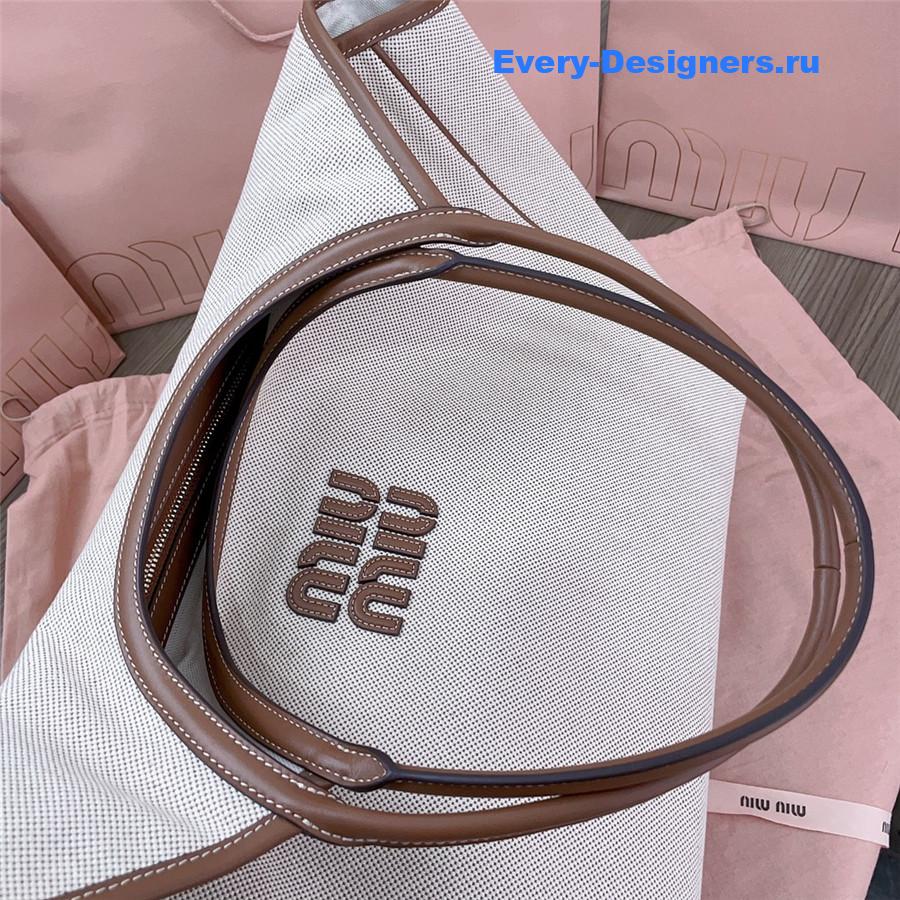 Miu Miu Ivy Large Canvas Tote