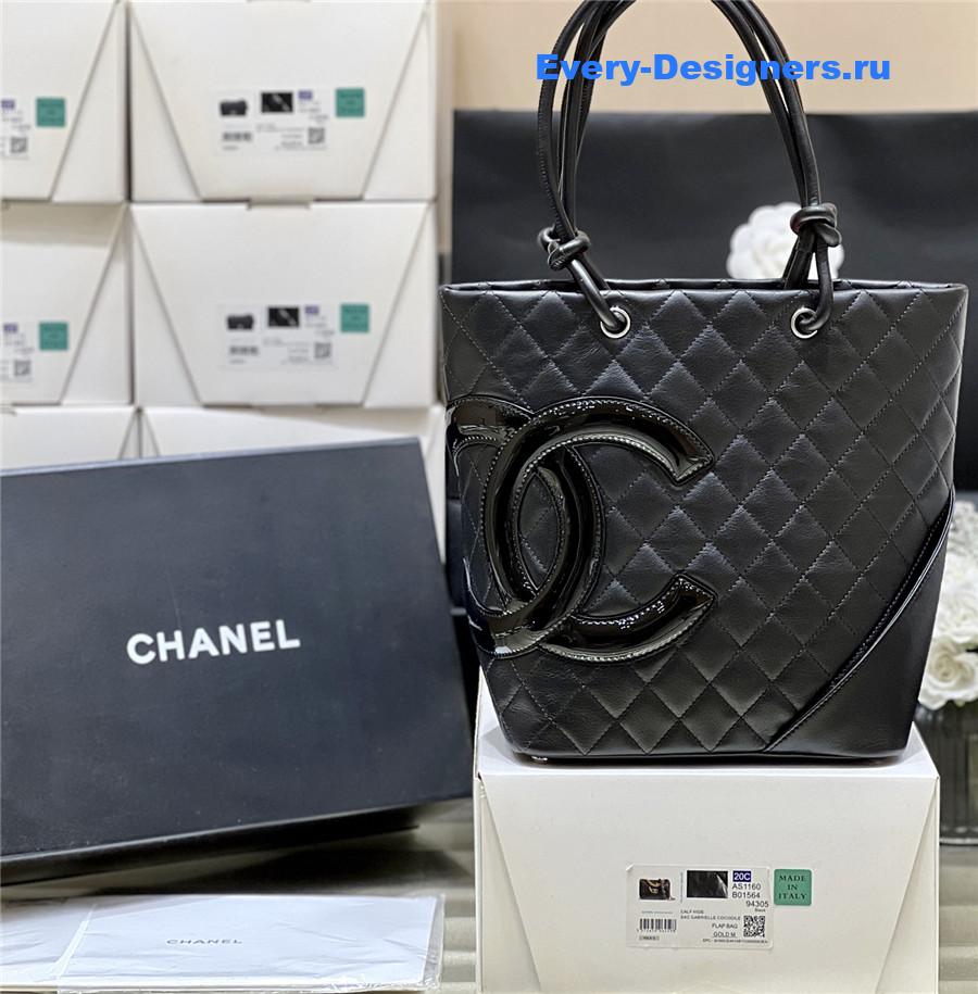 Ch**el black quilted cambon tote