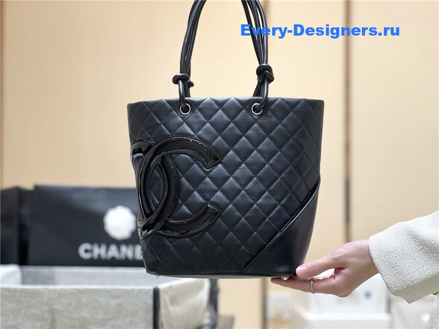 Ch**el black quilted cambon tote