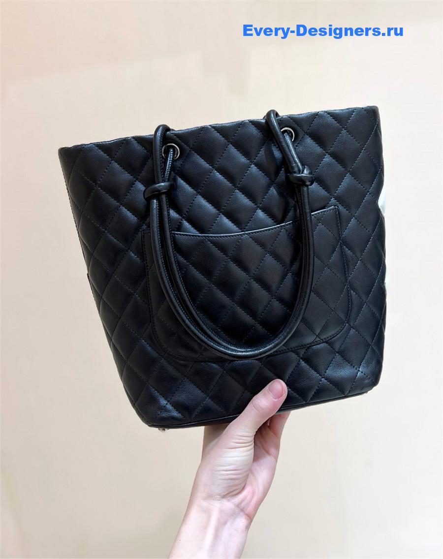 Ch**el white quilted cambon tote