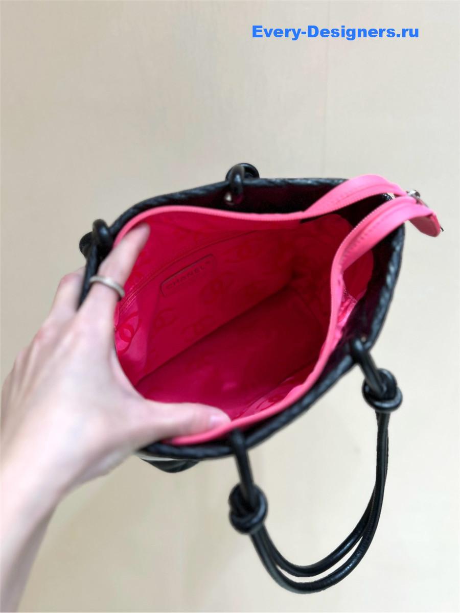 Ch**el white quilted cambon tote