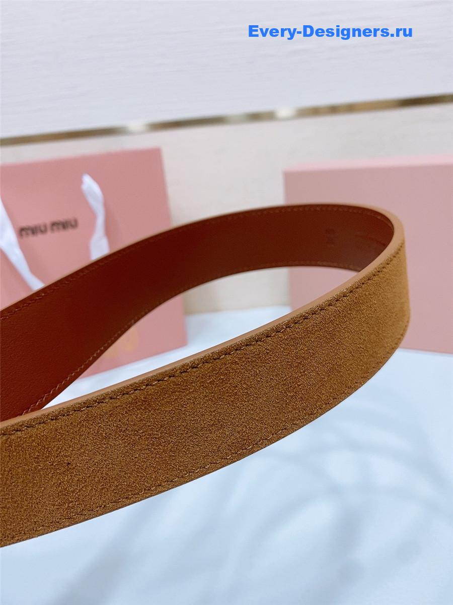 Miu Miu Brown Suede Belt
