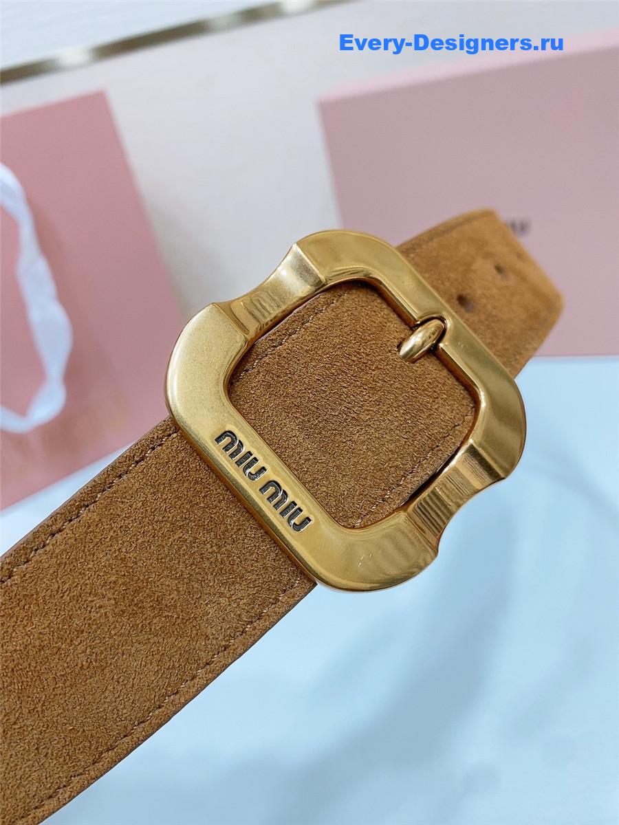 Miu Miu Brown Suede Belt