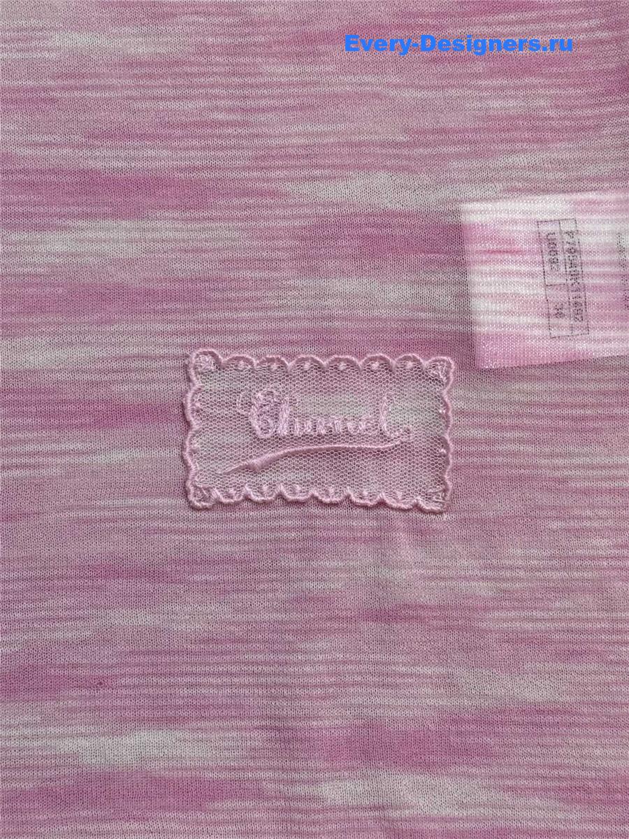 Ch**el pink transparent knit top