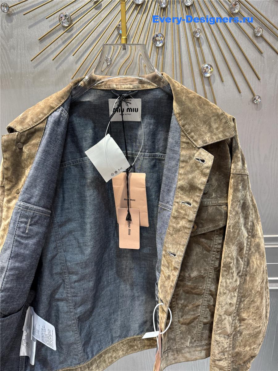 Miu Miu Tobacco Chambray Jacket