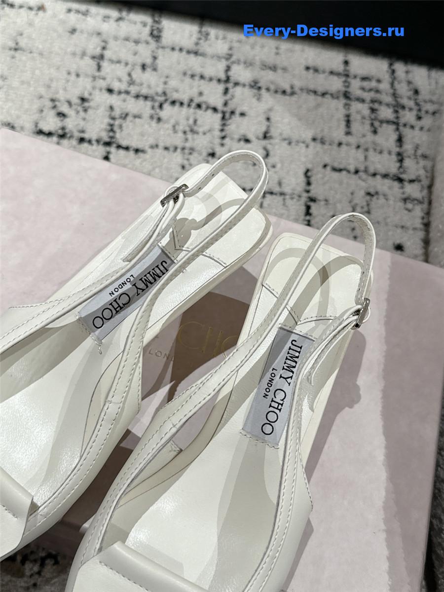 J1m*y Ch00 frances white slingback pumps
