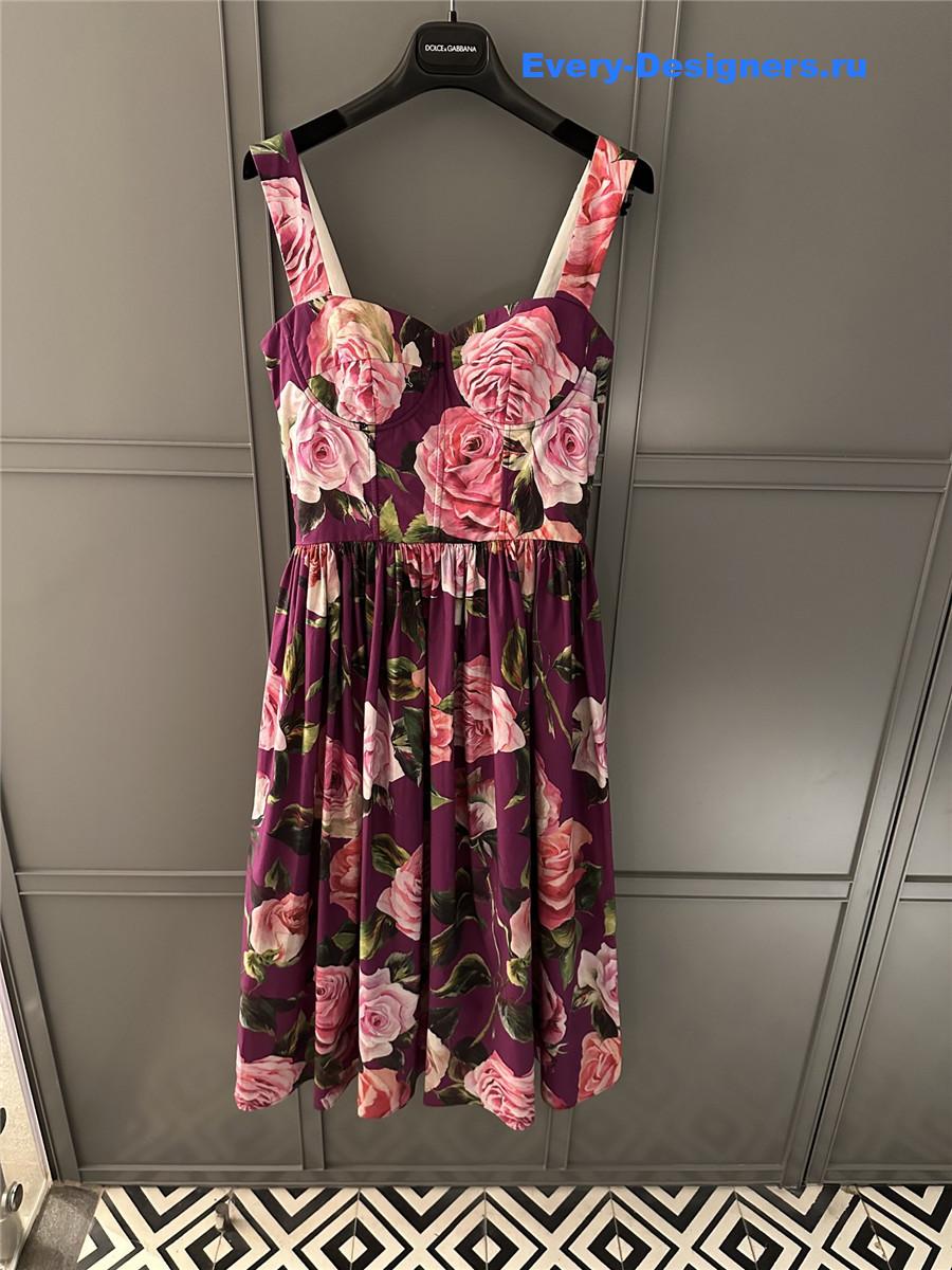 Dolce & Gabbana Floral Ruffle Dress