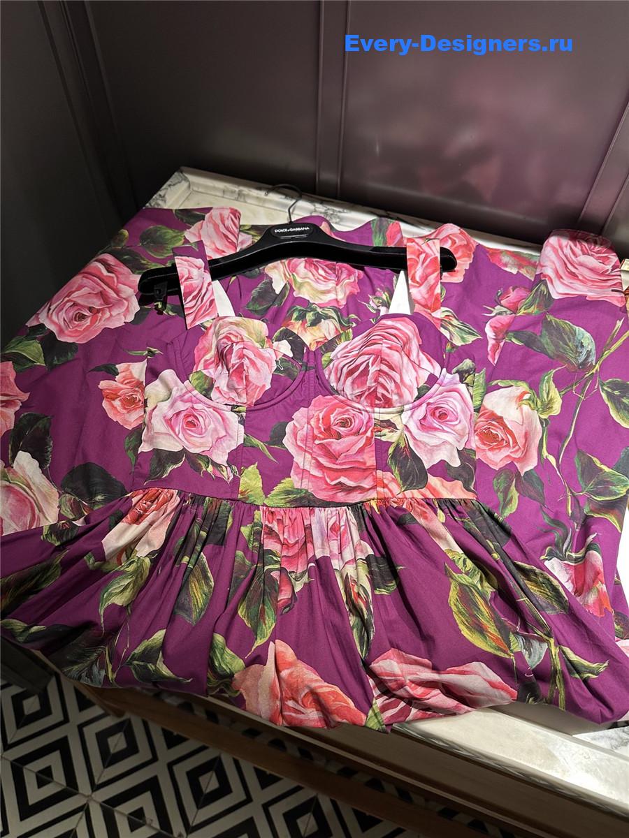 Dolce & Gabbana Floral Ruffle Dress