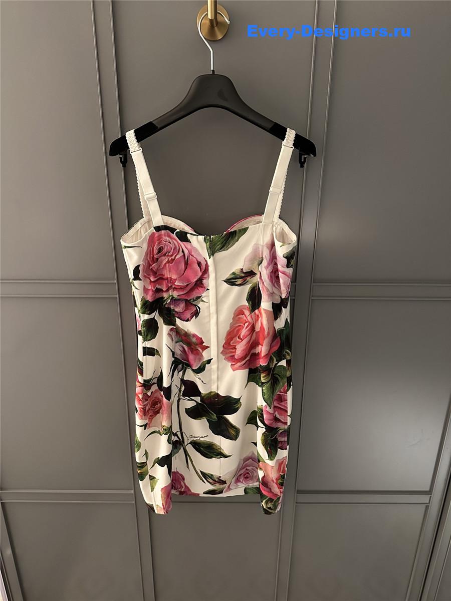 Dolce & Gabbana Floral Bustier Dress