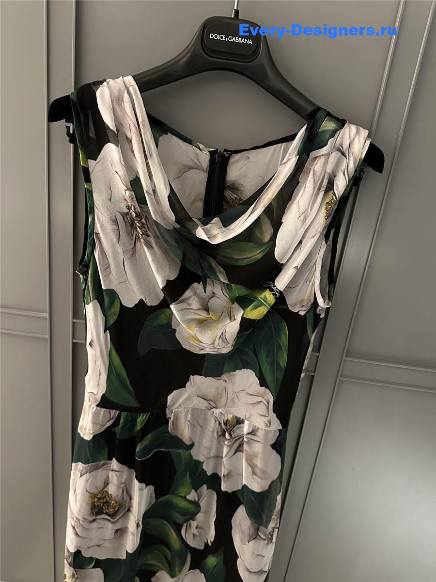 Dolce & Gabbana Floral Silk Chiffon Dress