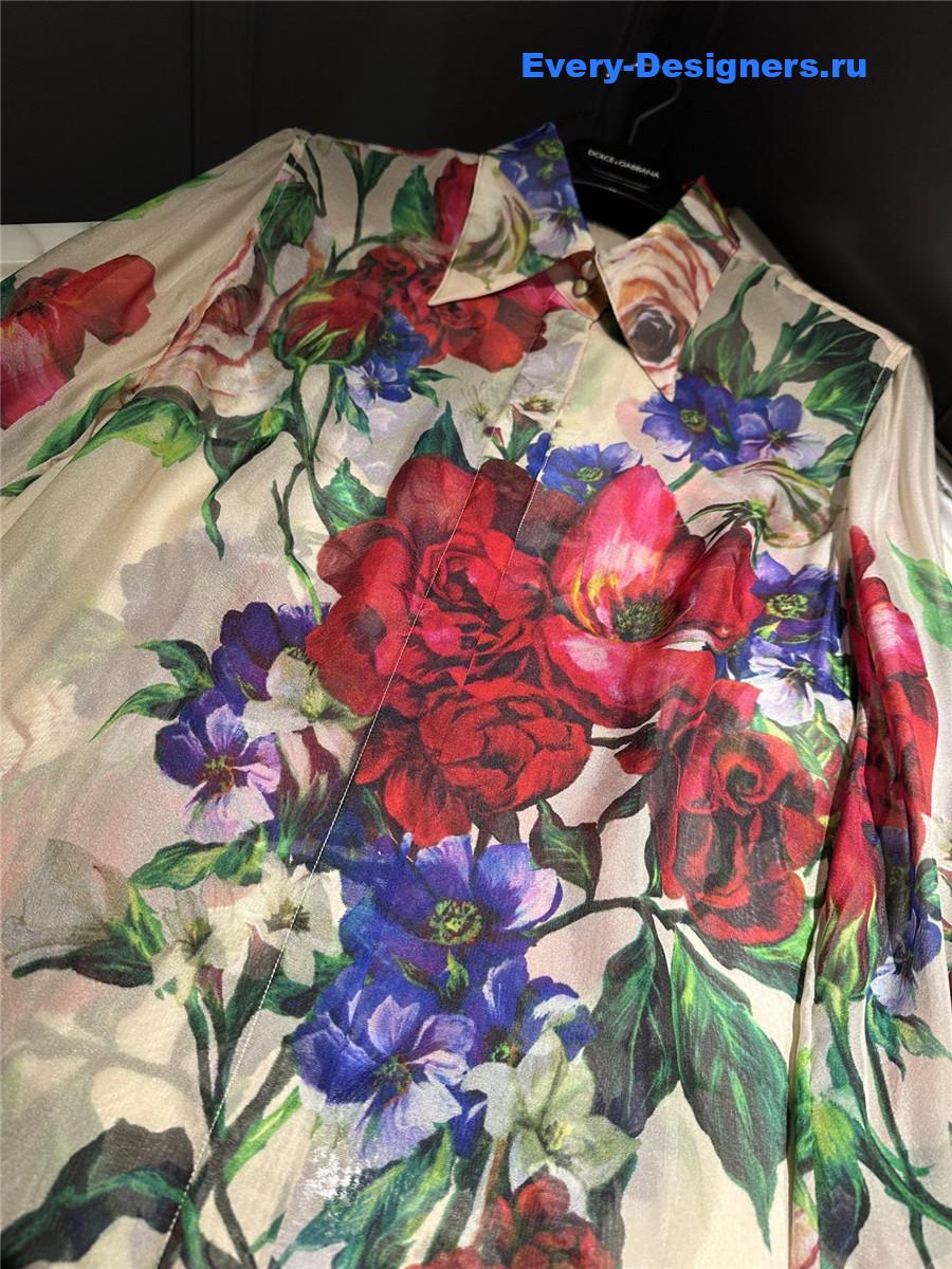 Dolce & Gabbana Floral Silk Shirt