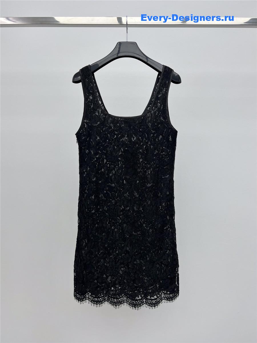 Sa1nt Lau*nt floral lace mini dress