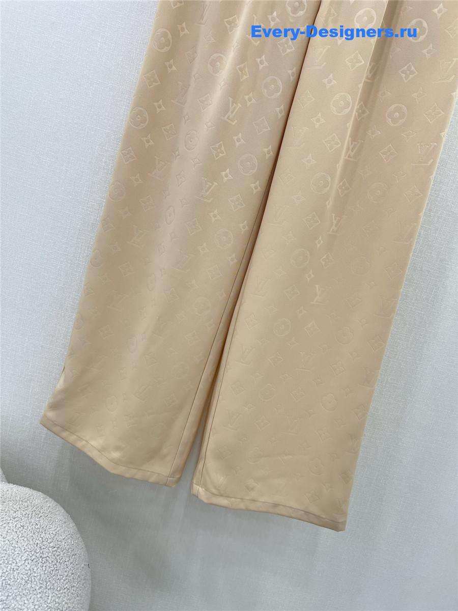 l0vis Vvtt0n beige monogram wide-leg trousers