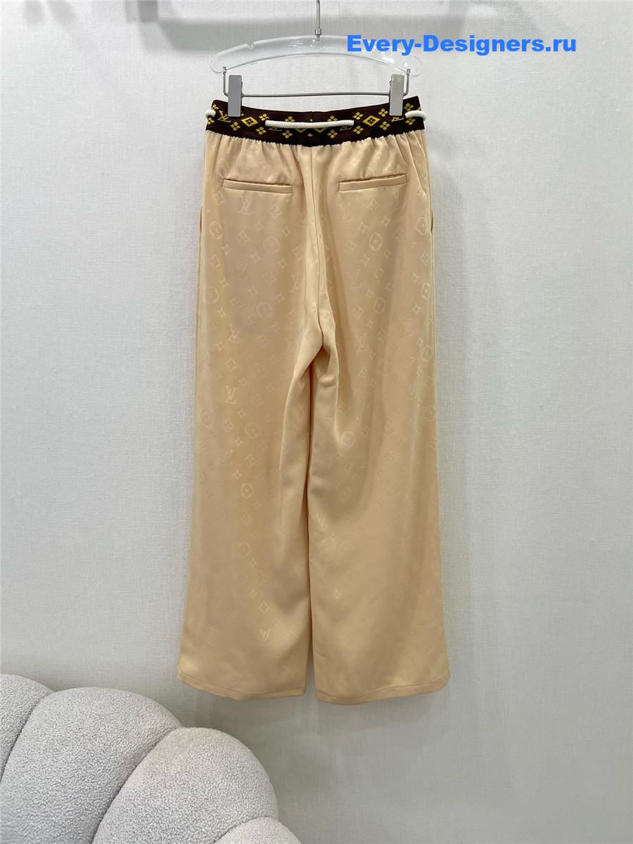 l0vis Vvtt0n beige monogram wide-leg trousers