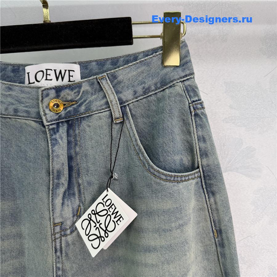 L0ew* logo embroidered loose jeans