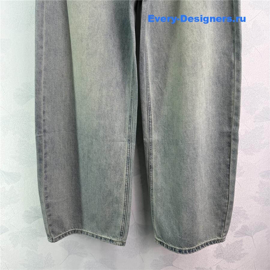 L0ew* logo embroidered loose jeans