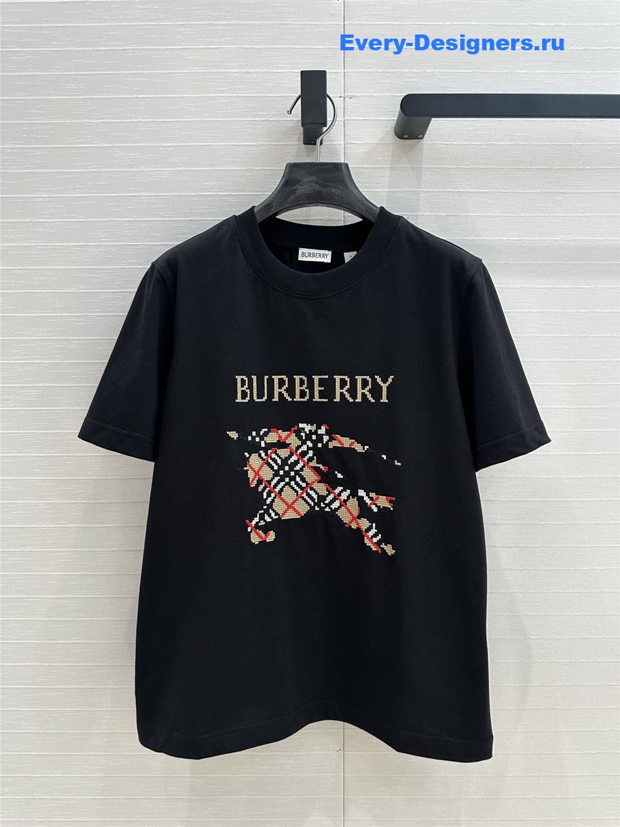 Bv*b*rry cross stitch t-shirt in black