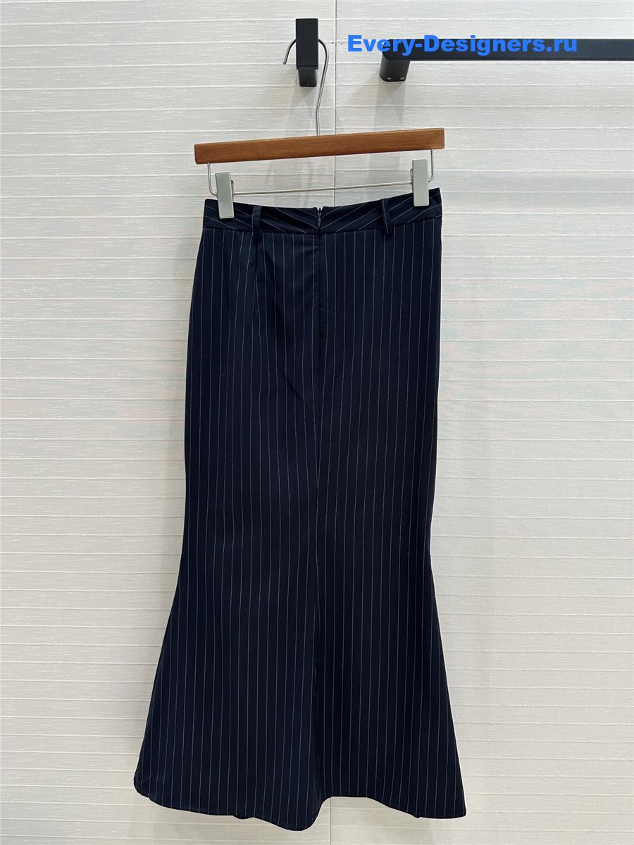 L0ew* draped leather skirt