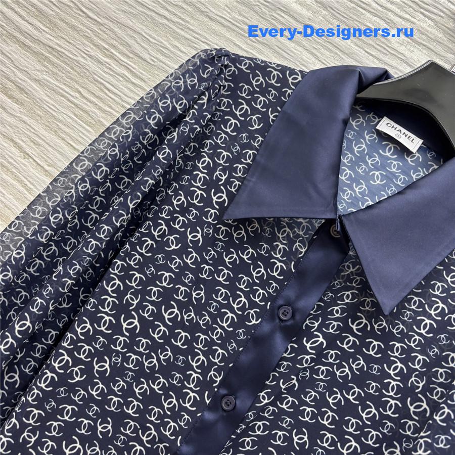 Ch**el logo print dark shirt