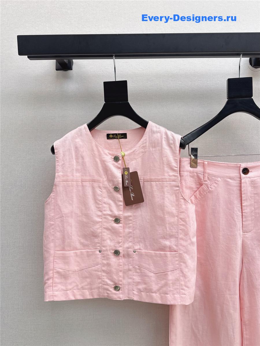L0r0 P1ana pink vest trousers suit
