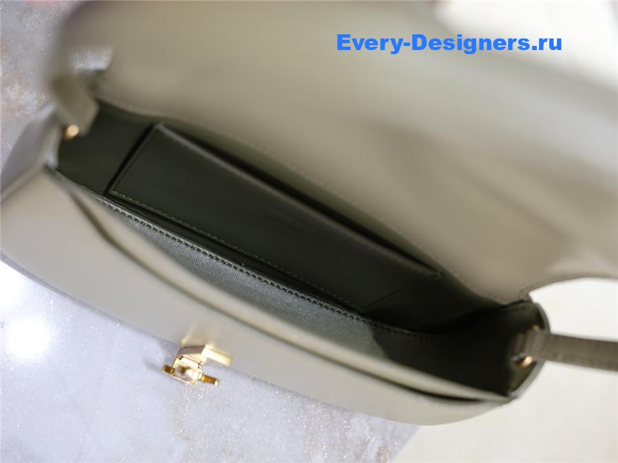 Sa1nt Lau*nt green voltaire mini leather shoulder bag