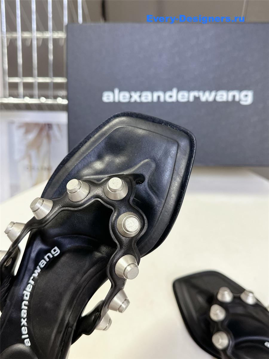 A1exa*der wang rexa thong flat sandals in black