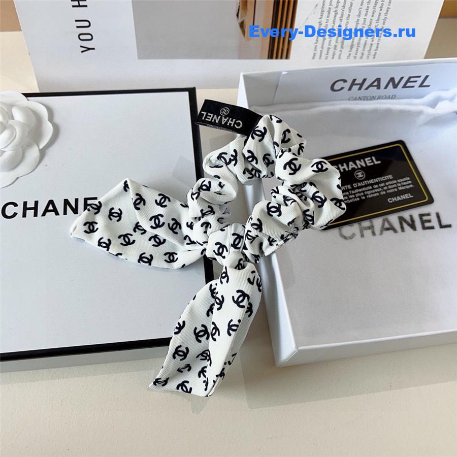 Ch**el logo ribbon hair tie