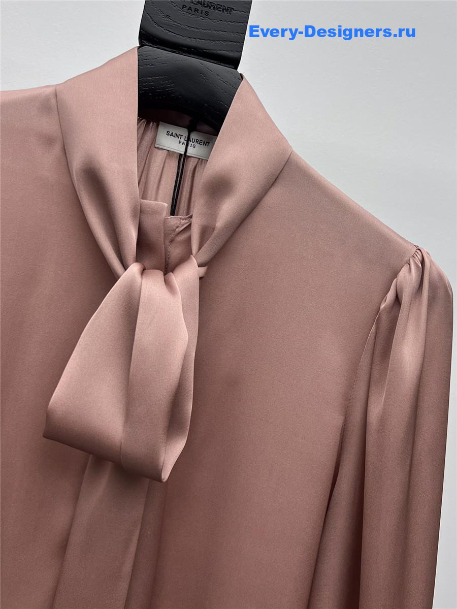 Sa1nt Lau*nt silk charmeuse blouse