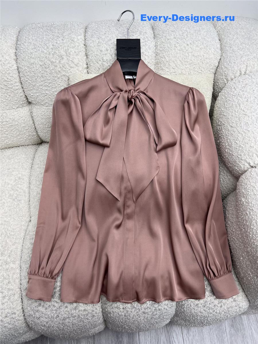 Sa1nt Lau*nt silk charmeuse blouse