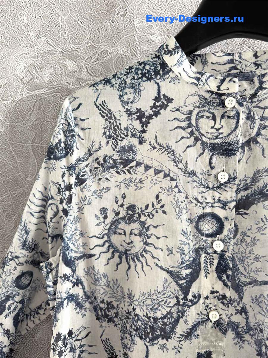 D10r sun god print shirt