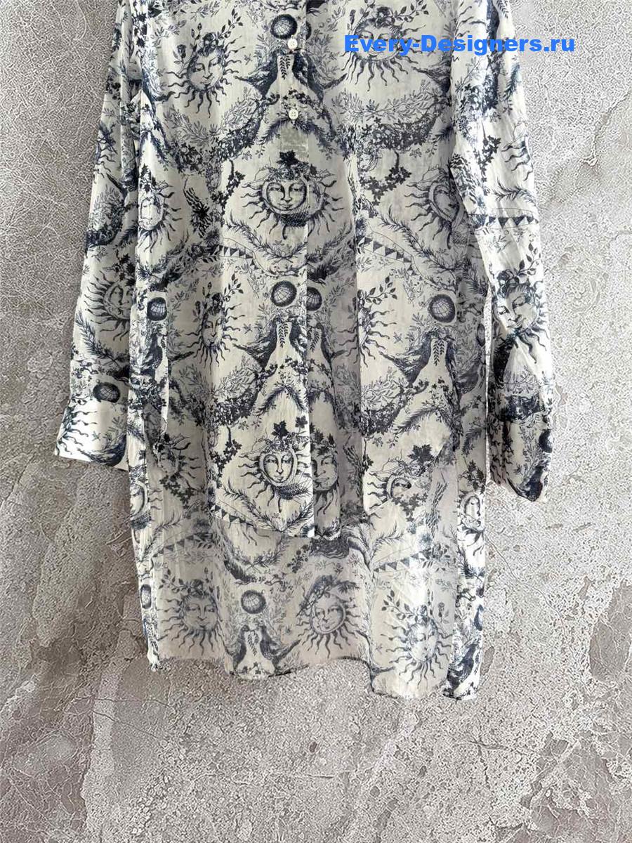 D10r sun god print shirt