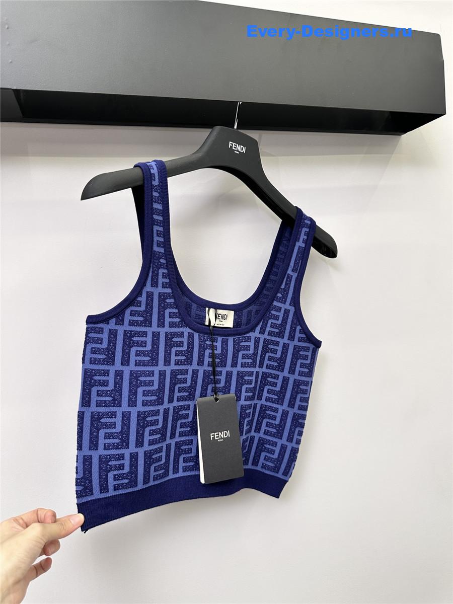 F**di ff blue knitted vest
